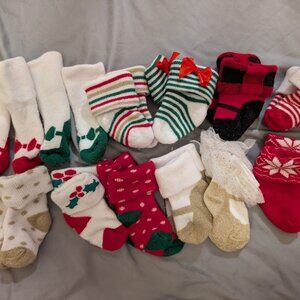 0-6 Months Christmas Socks - Infant - Multiple Styles & Colors